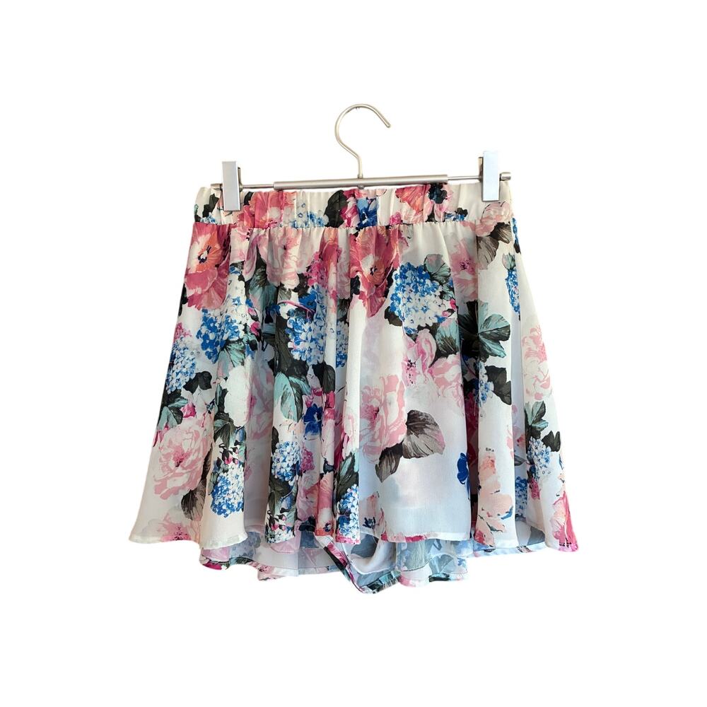 Show Me Your Mumu Shorts Skort Flowy Romantic Floral Garden Girl Polyester Med